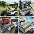 thumbnail image 6 of Golf Cart Seat Covers for 2 Seater, Farmhouse Teal Brown Soft Microfiber Cart Seat Towel Blanket, Retro Ombre Wooden Absorbent Breathable Non Slip Bench Seats Protector for Golf Course 51"x31", 6 of 8