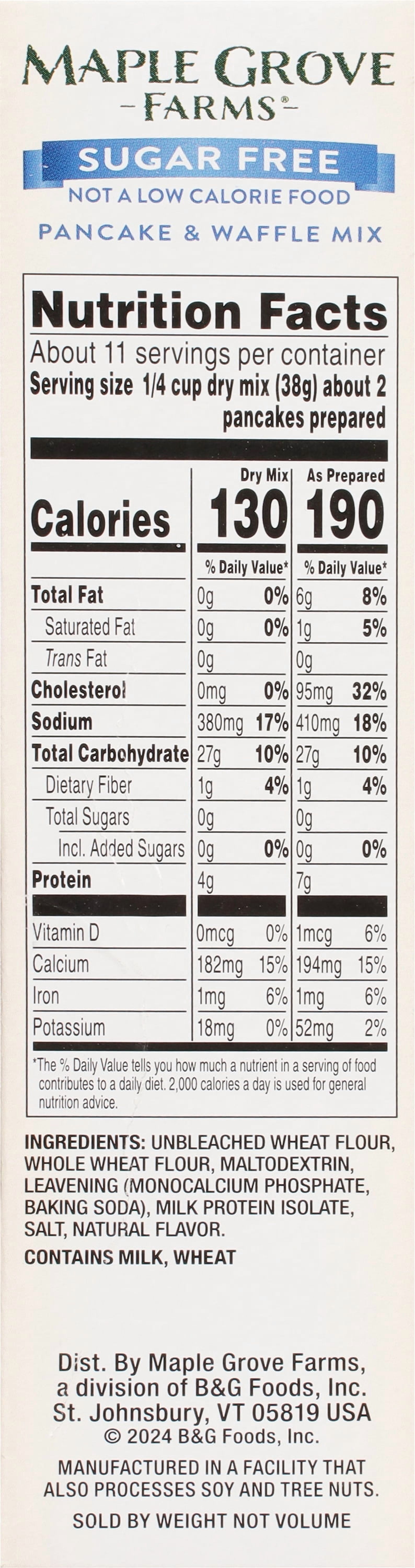 (2 pack) Maple Grove Farms Sugar Free Pancake & Waffle Mix, 16 oz