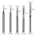 thumbnail image 2 of Luckyn 10 Pcs Carbide End Mill O Flute Upcut End Mill CNC Router Bit 1/8\" Shank, 2 of 8