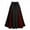 Black, variant on Pntutb Womens Skirt,Plus Size Women's Lace Patchwork High Waist Midi Skirt Gothic Pleated Skirt