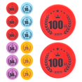 thumbnail image 1 of Bamboohart 100pcs Plastic Poker Game Chips For Kids Behavior Rewards And Math Learning Counting Game Accessories Reusable And Creative Play, 1 of 8