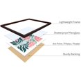 thumbnail image 4 of Poster Master Pink Flower Poster - Retro Floral Print - Spring Art - Pastel Color Art - Modern Flowers Art - Groovy Abstract Art - Chic Boho Art - Aesthetic Flower Shop Decor, 16x20 Brown Framed, 4 of 4