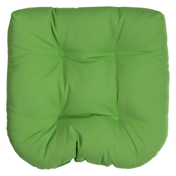 Tufted Outdoor Chair Cushion, Outdoor Cushions Rounded Back