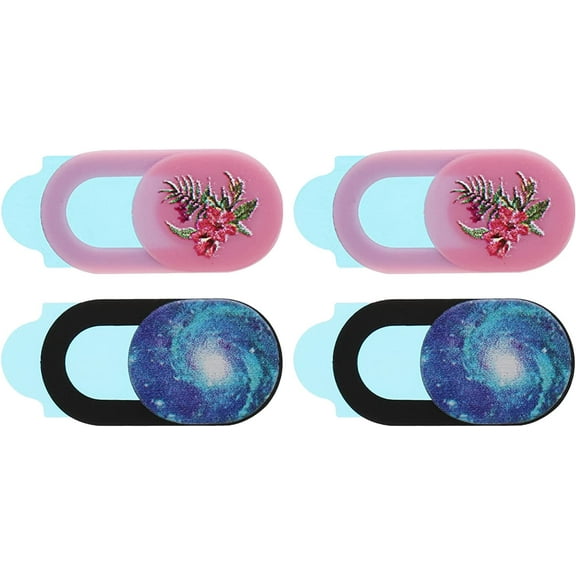 4pcs Webcam Covers Camera Cover Sliding Webcam Cover Webcam Cover Slide Flower and Webcam
