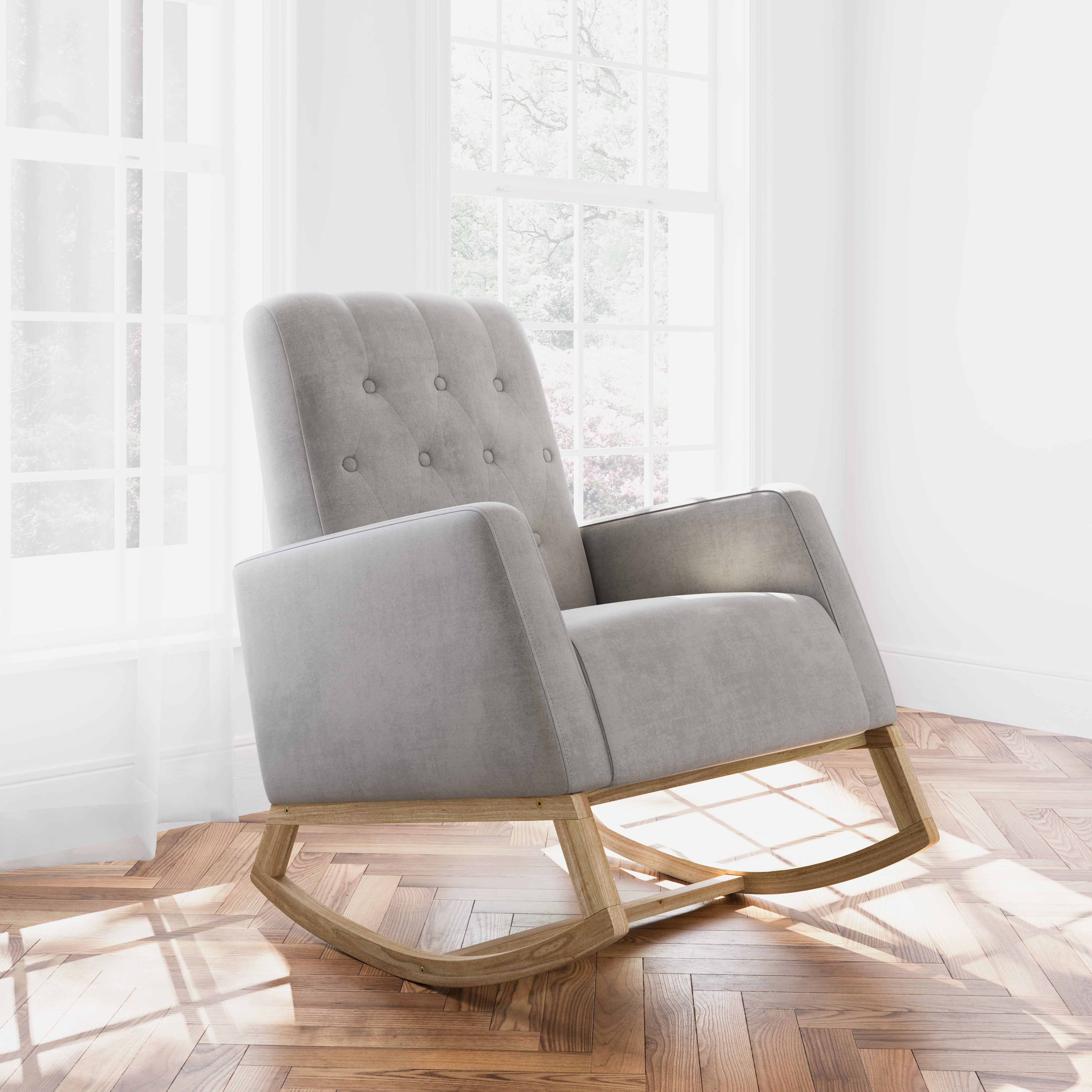 Storkcraft Northern Lights Infant Rocking Chair, Natural/Steel