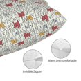 thumbnail image 3 of Honeii Funny Cat White Print Pillow Cases,Plush Throw Pillow Covers,Decorative Pillowcase for Sofa, Couch, Living Room-16"x24", 3 of 6