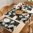 thumbnail image 5 of Summer Flower Placemats Set of 8, White Floral Plant Vintage Non-Slip Place Mats Washable Table Mats for Kitchen Dining Table Decorations Indoor/Outdoor, 5 of 9