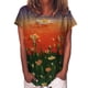 thumbnail image 1 of Gibobby Playera de Verano para Mujer Tops para mujer Sudaderas para mujer Cuello redondo Camisas manga corta Túnica Tops para polainas Camisas manga cor(Naranja,CH), 1 of 5