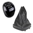 thumbnail image 1 of 6 Speed Leather Gear Shift Knob Shift Lever Gaitor Boot Cover for ford mondeo mk4 (2007-2014), 1 of 5