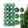 thumbnail image 3 of Adornos de bolas para árbol de Navidad, 36 bolas para árbol de Navidad, 6 diseños, adornos decorativos irrompibles para árbol de Navidad, 3 of 5