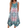 thumbnail image 1 of Vestido de verano Zeagoo con estampado tropical hawaiano para mujer, 1 of 7