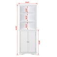 thumbnail image 6 of Spirich Tall Corner Cabinet with 2 -Shutter Doors, free-standing floor cabinet, White, 6 of 6