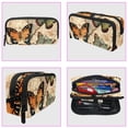 thumbnail image 3 of MUOOUM Pencil Case, Vintage Butterflies Maps Pattern Large Capacity Pencil Pouch Stationery Pen Bag, 3 of 7