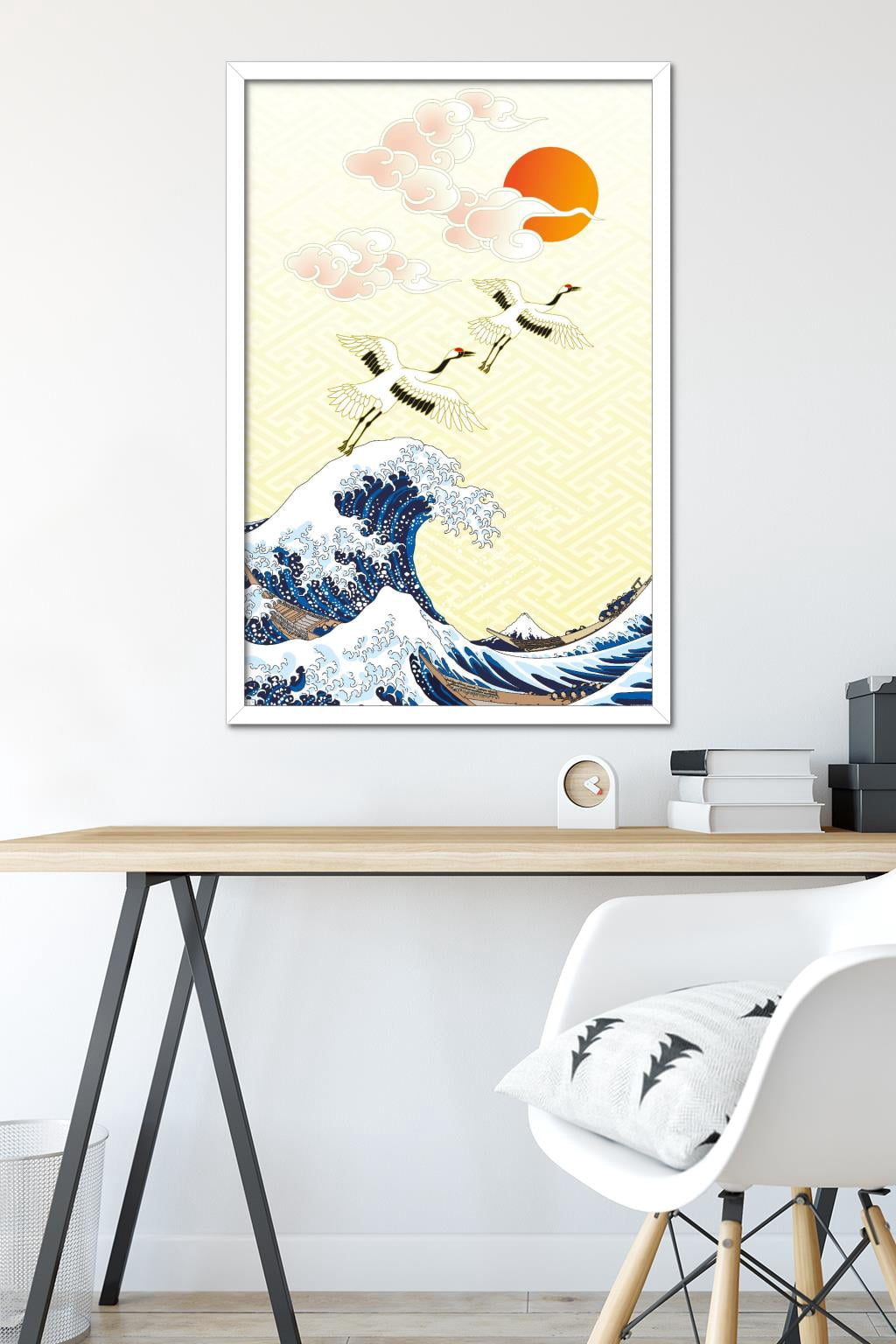 The First Sunrise in Japan Wall Poster, 22.375" x 34" Framed