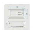 thumbnail image 3 of 60*30 in/60*32 in Acrylic Rectangular Alcove Soaking Bathtub. Rectangle 60-in X 32-in Alcove Bath With Integral Apron. Integral Flange And Left/Right Hand Drain. White.Chrome Pop-Up Drain, 3 of 9