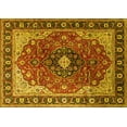 thumbnail image 1 of Ahgly Company Indoor Rectangle Medallion Yellow Traditional Area Rugs, 6' x 9', 1 of 4