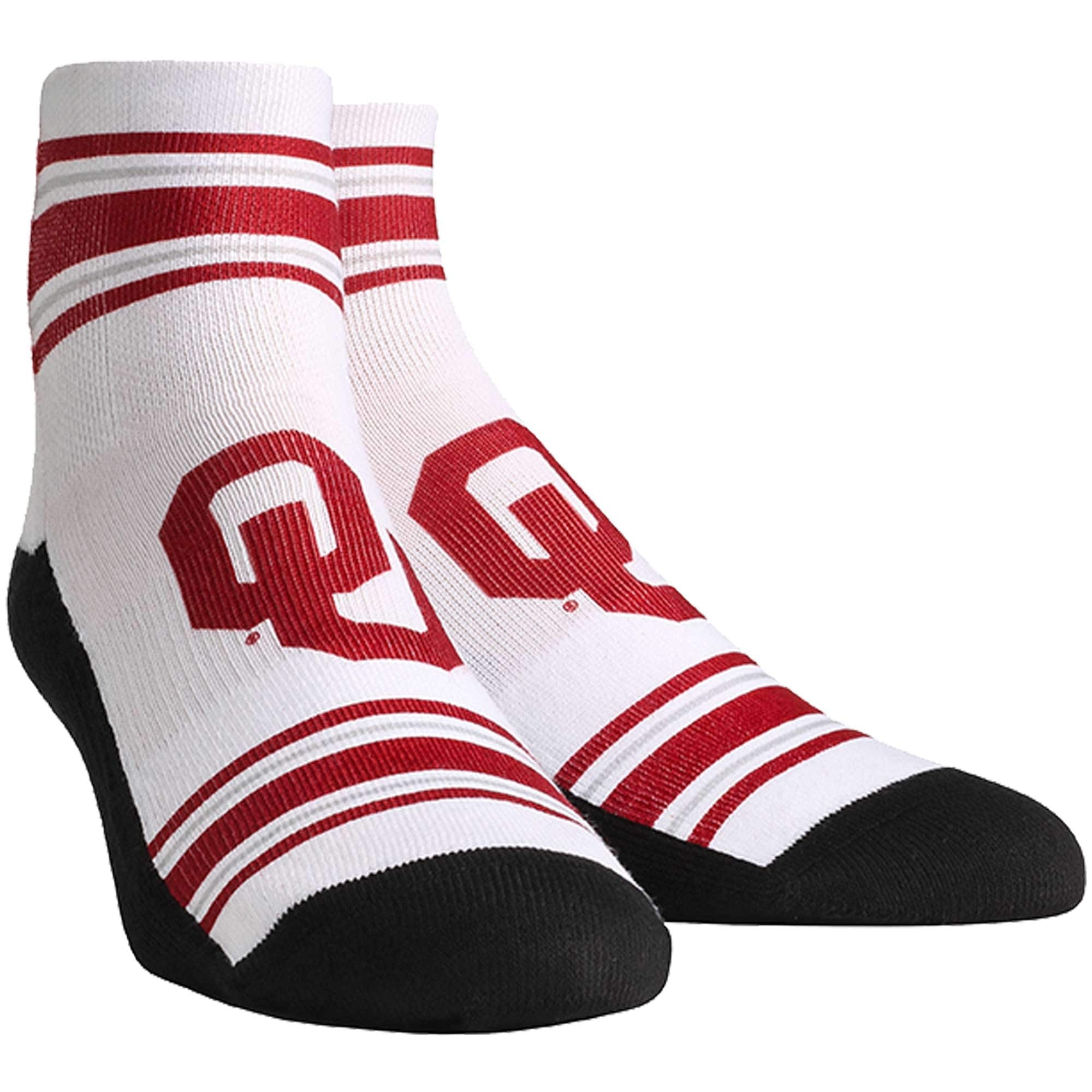 Oklahoma Sooners Rock Em Socks Classic Stripes Quarter-Length Socks