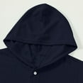 thumbnail image 6 of Men's Short Sleeve Hoodie Cotton Hooded T Shirts Lightweight Sweatshirt Hoodies Pullover Navy XL, 6 of 7