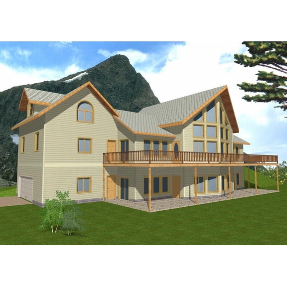 001-2048: ICF Country 4 Bed, 4 Bath Luxury Home Plan, 4436 Sq Ft: Full Blueprints with License to Build by Home Plan Marketplace - Lesuto