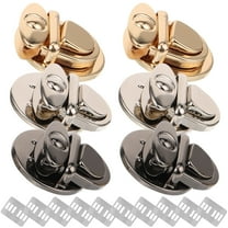 LULULION 6Pcs Bag Lock Buckle Buckle Lock Metal Replacement Classic Design Silver for Bag Makers
