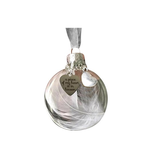 VerPetridure Grandma Christmas Memorial Round Badminton Ball 8Cm Christmas Hanging Ornament Santa Claus Snowman Doll Xmas Tree Decor Gift