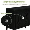 thumbnail image 7 of Retro Style Black Sideboard - Provides Ample Storage Space For Your Home Cabinet With Groove Detail Adds A Flair To, 7 of 7