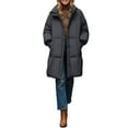 thumbnail image 3 of iOPQO Puffer Coat Women Long Winter Coats for Women Parka Jacket Women Stand Collar Jacket Women Warm Coats for Women Warm Jackets for Women Womens Warm Jacket Black L, 3 of 6