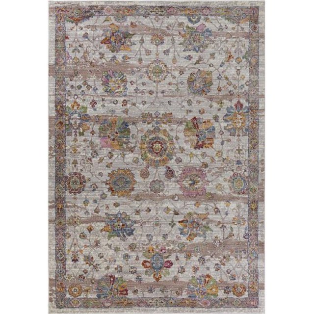 HomeRoots 352916 5 ft. 3 in. x 7 ft. 7 in. Polyester Grey Area Rug
