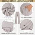 thumbnail image 6 of SOMER Women's Wide Leg Palazzo Lounge Pants with Pockets Light Weight Loose Comfy Casual Pajama Pants, 6 of 10