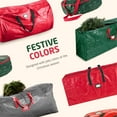 thumbnail image 4 of Large Christmas Tree Storage Bag - Fits Up to 9 ft Tall Holiday Artificial Disassembled Trees with Durable Reinforced Handles & Dual Zipper - Waterproof Material Protects from Dust, Moisture & Insect, 4 of 7