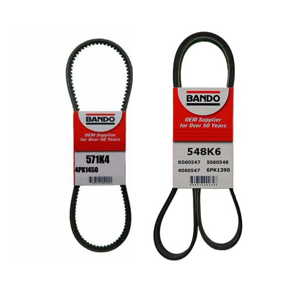 2 Belts AC Serpentine & Power Steerings for Ford Transit 3.5L 3.7L 15