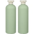 thumbnail image 1 of ColoMX 2 botellas de viaje con tapa abatible, a prueba de fugas, rellenables, de plástico, para cremas, lociones, bases de maquillaje, champú y acondicionadores, 400 ml., 1 of 7