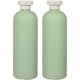 thumbnail image 1 of ColoMX 2 botellas de viaje con tapa abatible, a prueba de fugas, rellenables, de plástico, para cremas, lociones, bases de maquillaje, champú y acondicionadores, 400 ml., 1 of 7