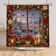 thumbnail image 5 of Tchckioa Christmas Gift Shower Curtain,72x78 Inch Privacy Protection Hooks Bath Curtain for Bathtub, 5 of 6