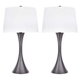 thumbnail image 1 of Lampe de Table de 29 Po avec Corps en Sablier (Gris Ardoise), 1 of 5