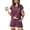 Hot Pink #1, variant on Multiple Colors Available Women Retro Horizontal Stripe 2PCS Pajama Sets Trimmed Tee Elastic Waist Casual Errands Outfits Coffee S