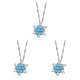 thumbnail image 3 of Qarigey Collar con colgante de cristal de copo de nieve para mujer, cadena de Zirconia, collar con colgante coreano para mujer, joyería para fiesta azul claro 3piezas Qarigey CBP005163, 3 of 6