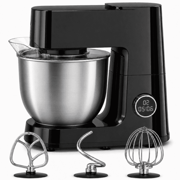 Yumystori Stand Mixer, 12 Speed 6.5 Quart Tilt-Head Kitchen Electric Food Mixer with Beater, Dough Hook and Wire Whip
