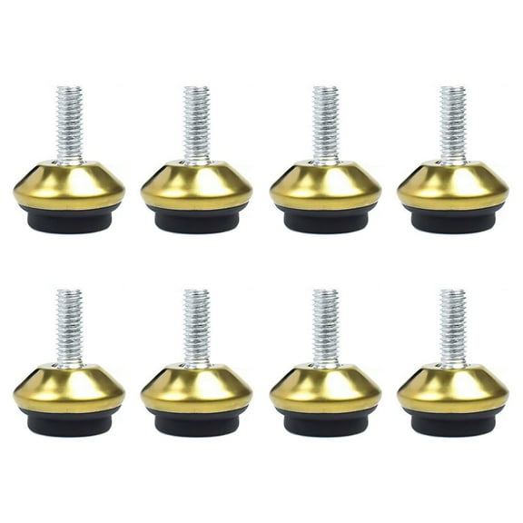 Adjustable Swivel Leveling Feet, 8 PCS Furniture Levelers, Heavy Duty Self Leveling Feet for Tables, Chairs, Cabinets, Workbench，23*28.5mm