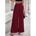 thumbnail image 4 of Pantalones anchos PRETTYGARDEN 2025 de cintura alta para mujer, 4 of 8