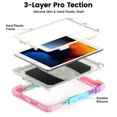 thumbnail image 4 of XYX for iPad 9th/8th/7th Generation 10.2 inch Case, 3in1 Heavy Duty Shockproof Tablet Case with Stand, Shoulder Strap, Rainbow Pink, 4 of 7