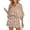 Khaki, variant on Women'S Summer Romper Lace Up Printed Half Sleeves Casual Wide Leg Mini One-Piece Jumpsuit Khaki L