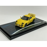Initial D Mazda RX-7 FD3S Project D Yellow Diorama Set 1:64 Scale Hobby Japan HJ66007AD