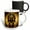 Multicolor, variant on 3drose, Abstract Machine Skull with Mechanical Gear and Shining Eyes Gift, 11oz Two-tone Black Mug