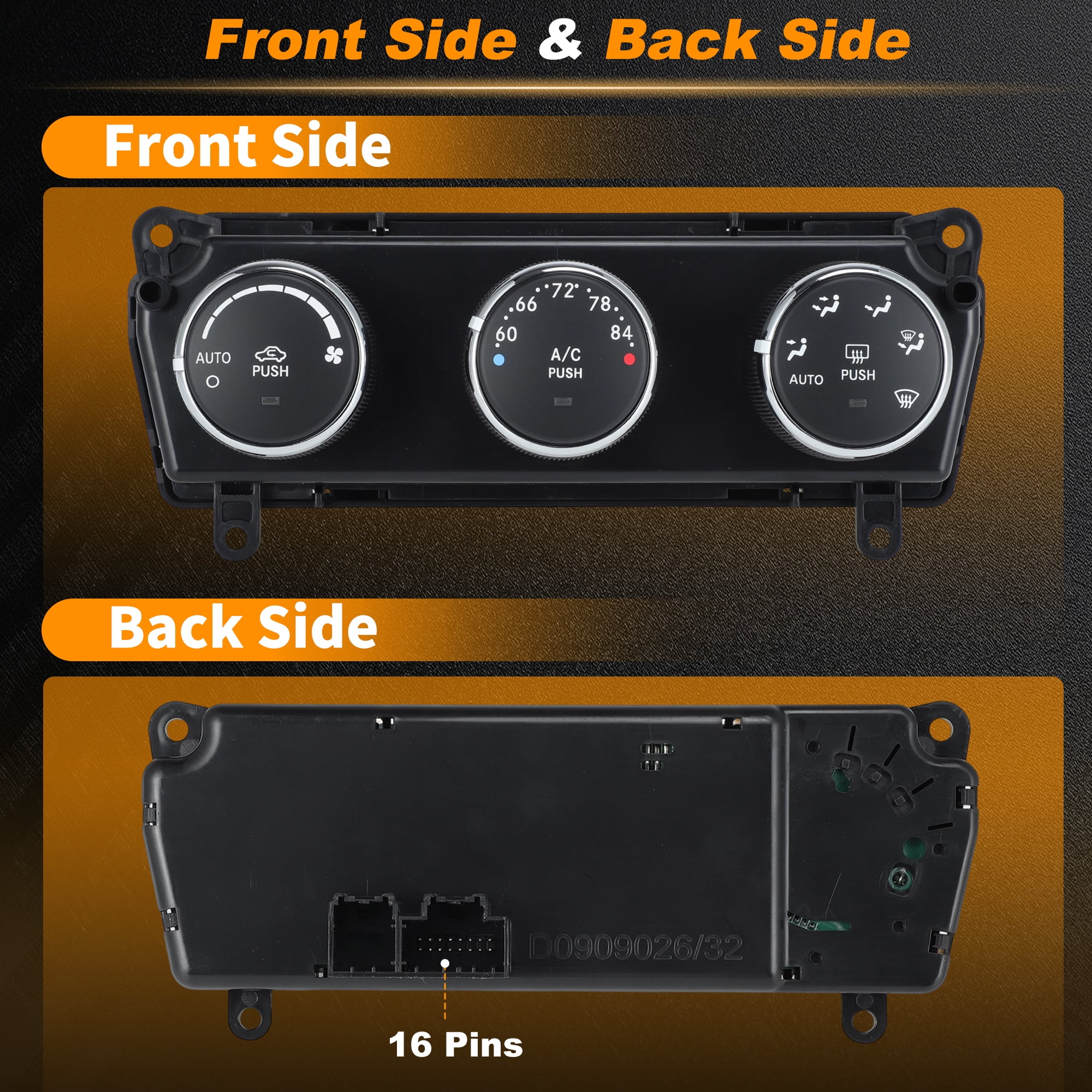 Unique Bargains A/C Heater Climate Control Module for Jeep Wrangler 2011-2014