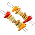 thumbnail image 3 of Brochetas para parrilla de acero inoxidable, ideales como brochetas para shashlik, brochetas para camarones, brochetas para aves, etc., aptas para todas las parrillas, juego de brochetas dobles con 8 brochetas para parrilla de acero inoxidable Sailing Electrónica, 3 of 6