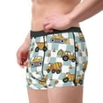 thumbnail image 2 of Sikiie Excavator Print Men's Boxer Briefs, Elastic Waistband Boxer Briefs Leggings-Large, 2 of 5