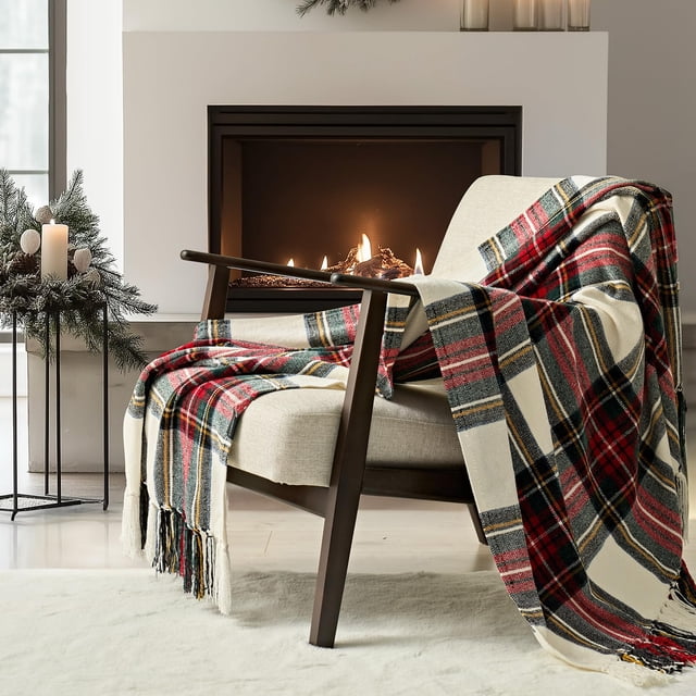 Manta EVERGRACE Stewart Christmas Plaid 152 x 203 cm Acogedora
