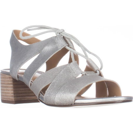 naturalizer felicity heel sandals block lace womens silver