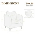 thumbnail image 3 of MALOL Ensemble de Fauteuils d'Appoint Rembourrés avec Ottoman de Rangement et Coussin de Dossier, Crème, 3 of 8